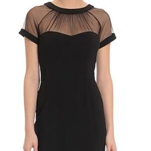 Elegant Black Midi Dress Maggy London NWOT Size 10